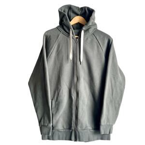 Vuori Slate Grey Zip Up Premium Hoodie Size Medium 23x30